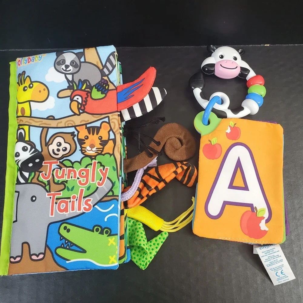 Soft Books And Sensory Toys Crinkle Peekaboo Baby Lot Of 8 Unisex Variety Bundle
